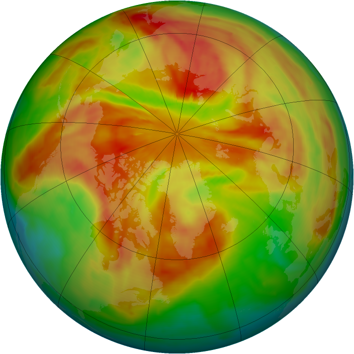 Arctic ozone map for 21 March 2009